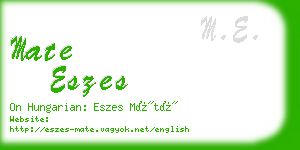 mate eszes business card